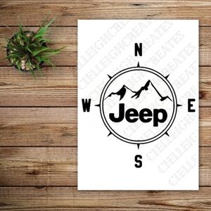 *2 for $20* Jeep  Compass Mountain vinyl decal Sticker Handcrafted